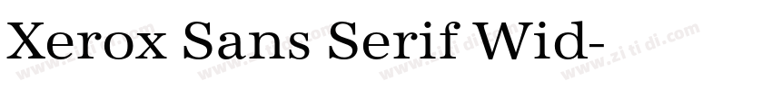 Xerox Sans Serif Wid字体转换